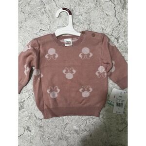 NWT Size 3-6 Months Disney Baby Girls Minnie Mouse‎ Crewneck Sweater